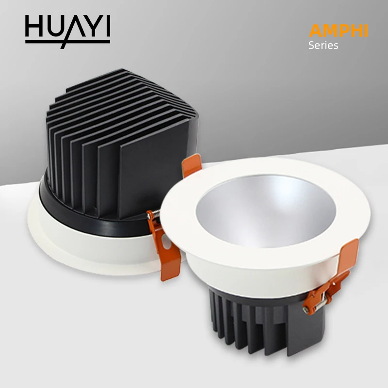 HUAYI Anti Glare Indoor Residential Showroom Mini Spot Light COB 25Watt LED Ceiling Mini Downlight