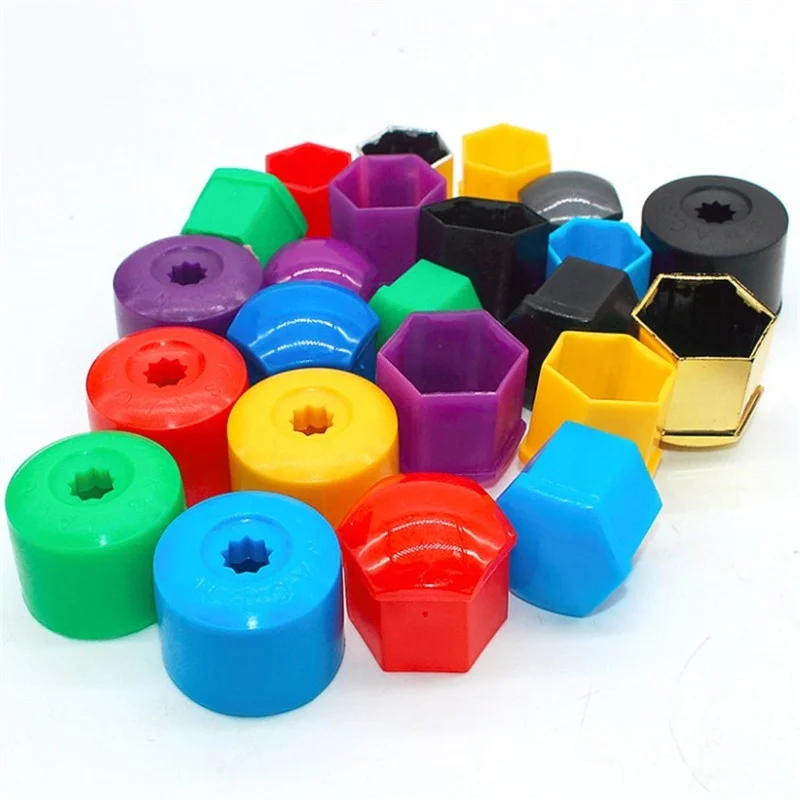 17mm 19mm 21mm  Tire Screw Caps Wheel Decorative Plastic Shell Nut Protective Cover