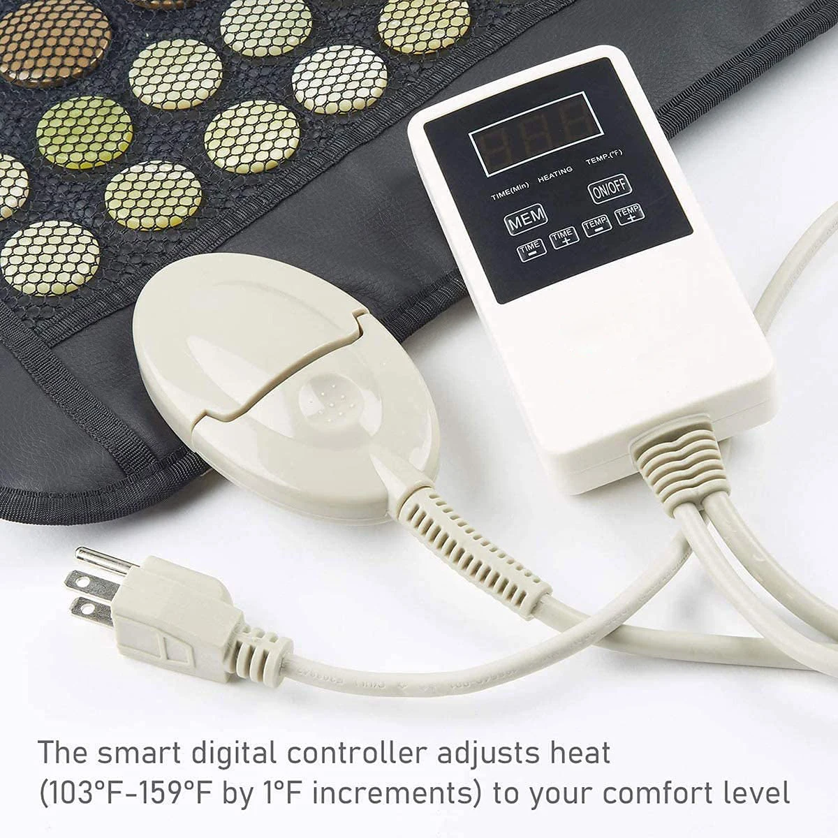 Intelligent Ergonomic Electric Heat Therapy Knee Wrap Pad for Arthritis Pain Relief with Auto Shut Off Memory Foam