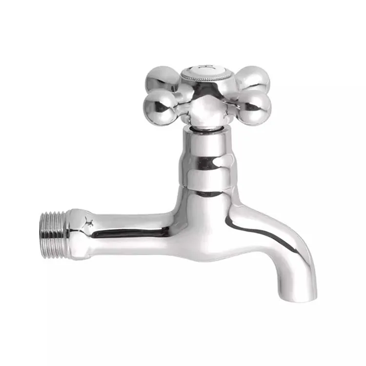 Hotel Use Double Way Bibcock M8 Bibcock 1/2 Brass Union Bibcock Water Tap