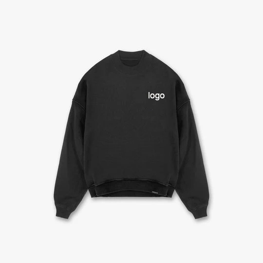 wholesale men customized design hoodie 100 cotton crewneck sweatshirt