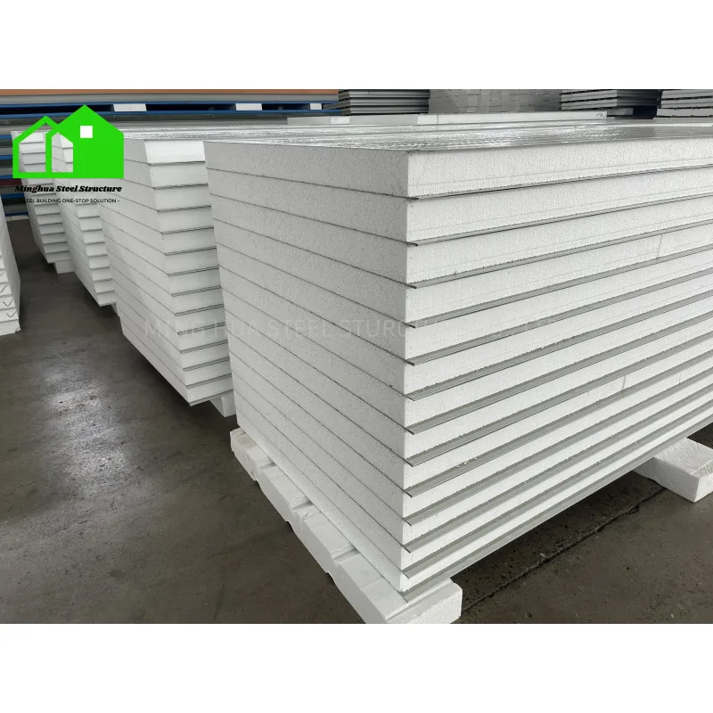 Latest process EPS sandwich clean panel Rock wool sandwich panel business hotel home decoration