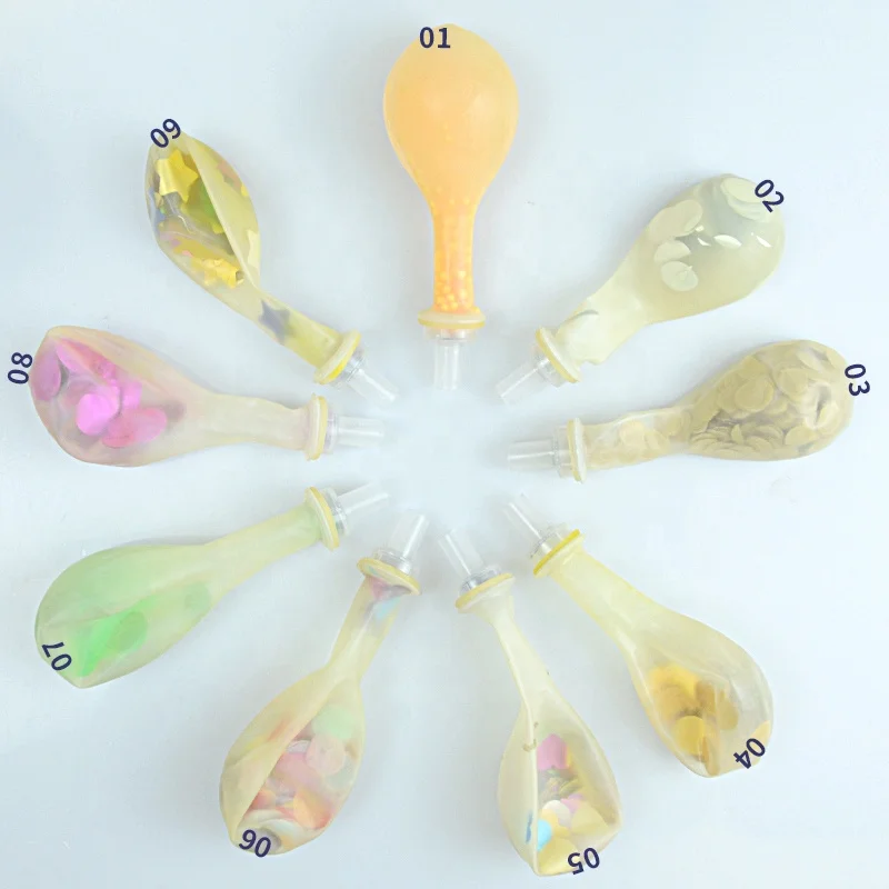 china supplier wholesale nice quality birthday wedding party 12 inch transparent balloon with confetti