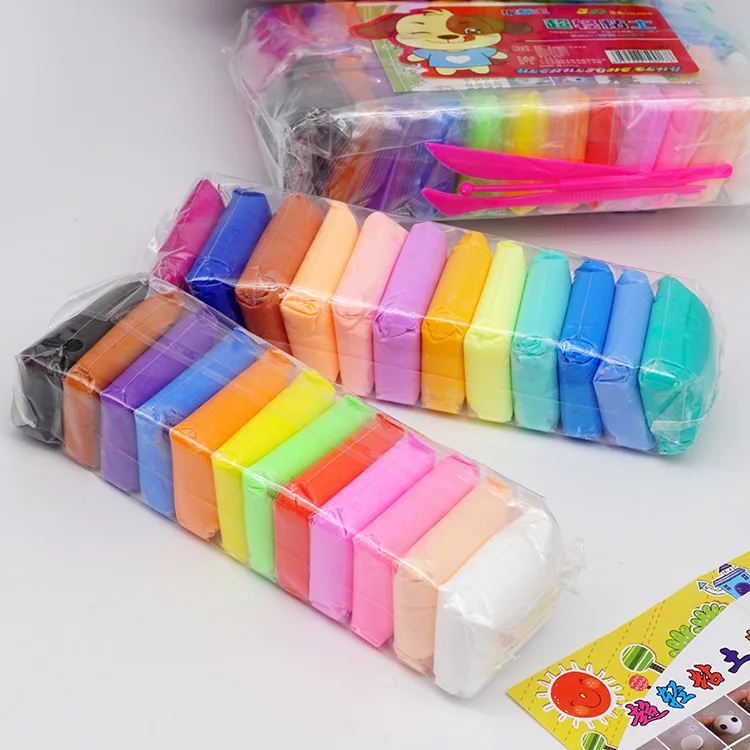 24 Color  plasticine colorful Kids Modeling Soft Clay Air Dry Clay No-Toxic Modeling Clay For Creative DIY Crafts