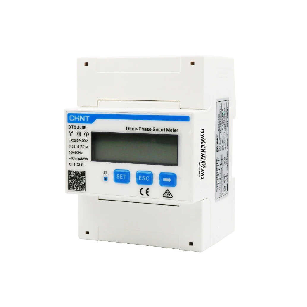 CHINT Superior Quality utility type Three phase DTSU666 DIN guide rail digital watt-hour power meter energy meter