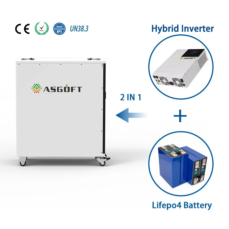 Asgoft 3kw 6kwh 25.6v 235ah All In One Portable Home Storage Battery Residential  Energy Renewable Off-grid Solar battery