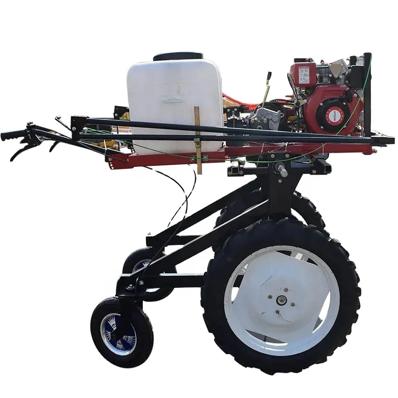 High Efficiency Four Wheel Sprayer Hand Push Gasoline / Diesel Engine Boom Sprayer For Farm