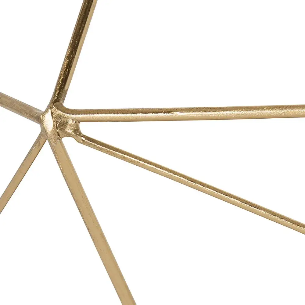 
Decorative Geometric Multi-use Metal Wall Display Shelves Gold 2 Piece Set 