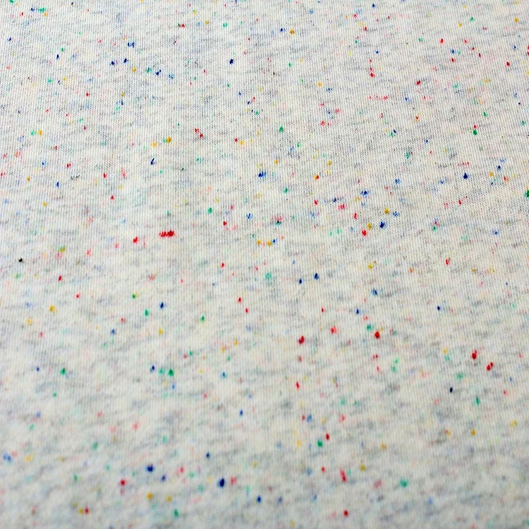 
Non stretch colorful dots polyester cotton french terry fabric, hoodies fabric for sweater 