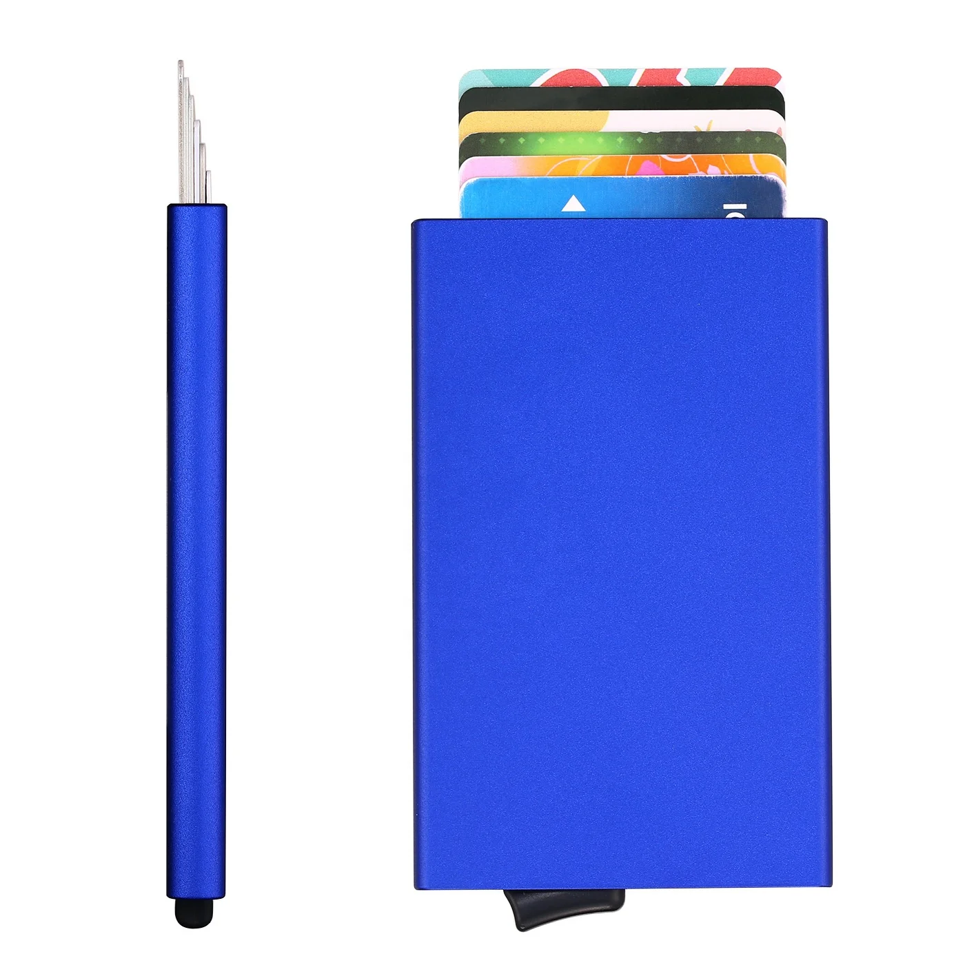 Wholesale Aluminum Metal RFID Blocking Card Holder AutomaticPop up Wallet For Men
