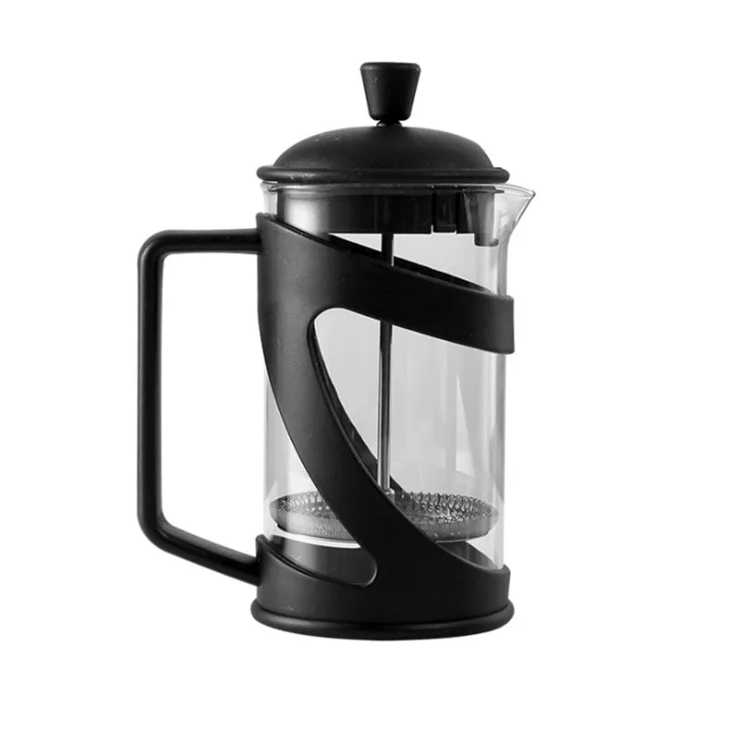 Hand Grind 350ml Glass Mug Stainless Steel Foam Maker Tea Coffee Brewer French Coffee Press