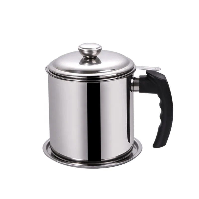 Герметичный домашний 304 масляный горшок из нержавеющей стали кухонный масляный фильтр горшок с крышкой