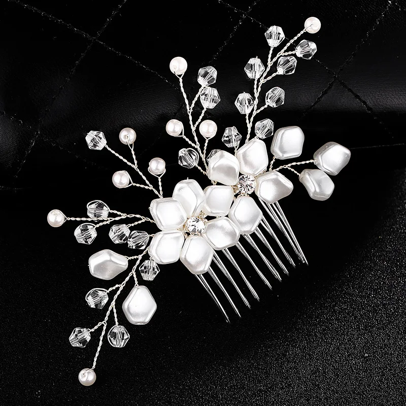 Promotional Sales Handmade Hair Accessories Bridal Jewelry Hair Vine Wedding Prom Headpiece Tiara Hair Combs For Women Headdress