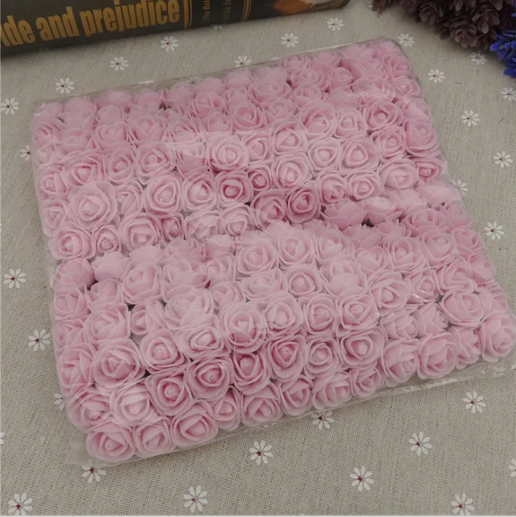 Mini Size Artificial Roses  2.5cm Pe Roses 144pcs /box Foam Rose Head