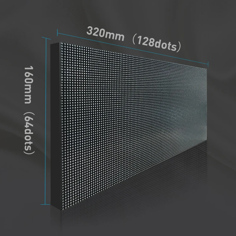 High Quality Indoor fullcolor smd panel led display screen module dot matrix p2.5 320x160mm