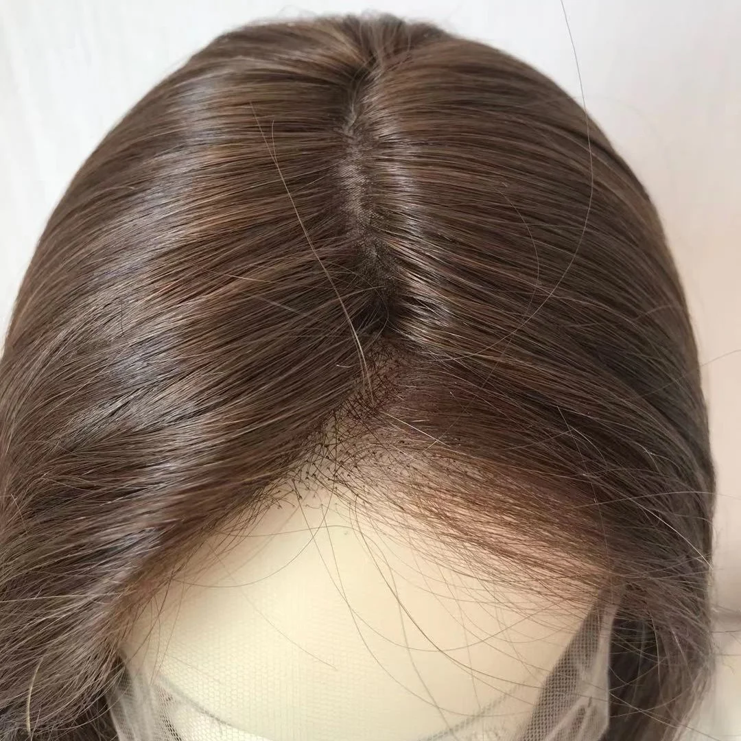 Yefinewig handtied кожи топ синтетические волосы на кружеве 100% российские девственные парик