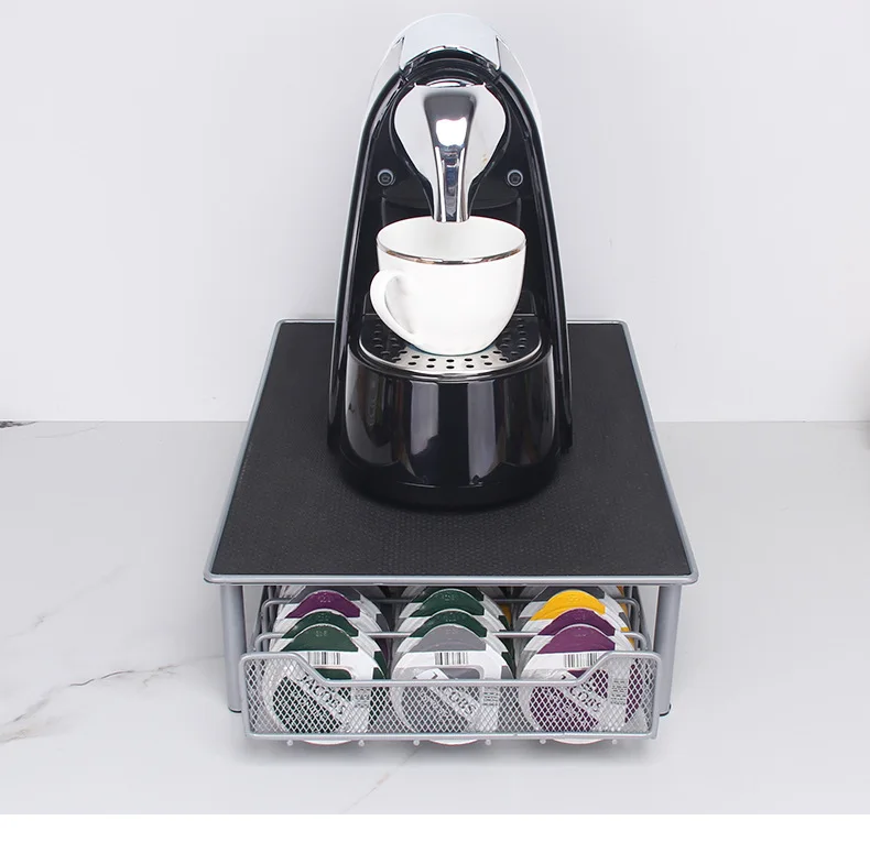 Metal Drawer Nespresso k-cup Capsule Coffee Holder 60pcs Coffee Capsule Holder Storage Drawers