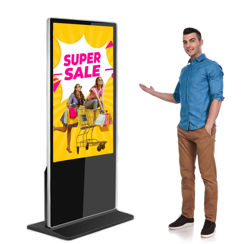 55 Inch Touch Screen LCD Display Interactive Information Inquiry LCD Digital Kiosk For Me Hotel Supermarket Advertising