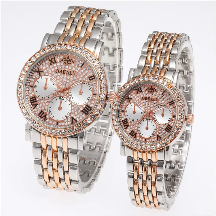  Wholesale new trendy fashion watches jewelry stainless steel band custom logo watch for couple