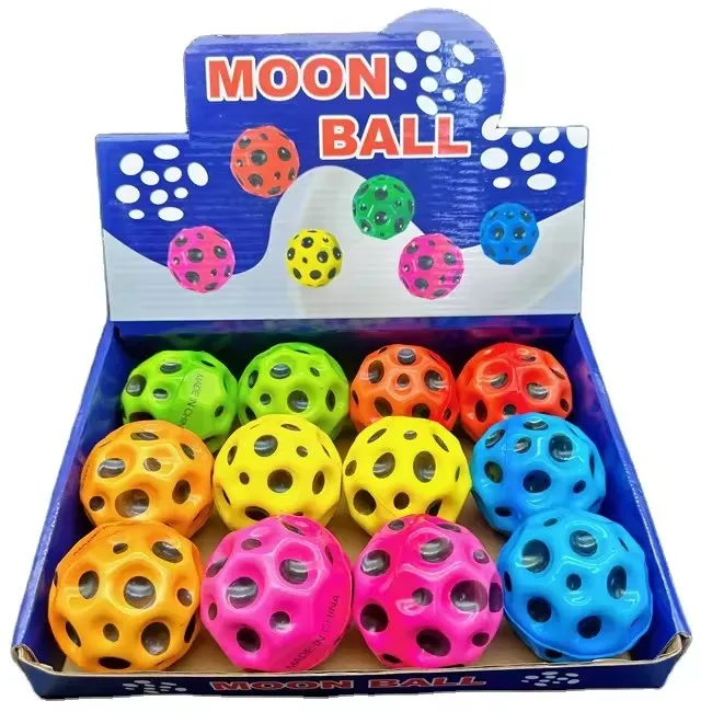 Moon Ball High Bouncing Balls 6.3 6cm PU Foam Custom Pet Toy Sport Outdoor Squeeze Bouncy Ball
