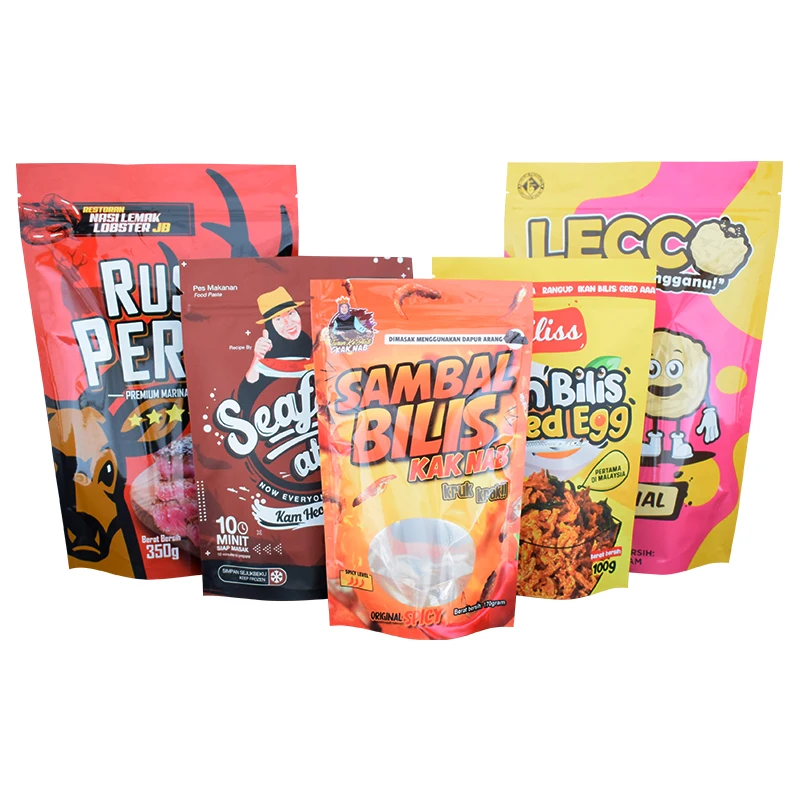 High quality Condensed milk food Customized 150g stand up pouch with zipper for food printed plastic bags