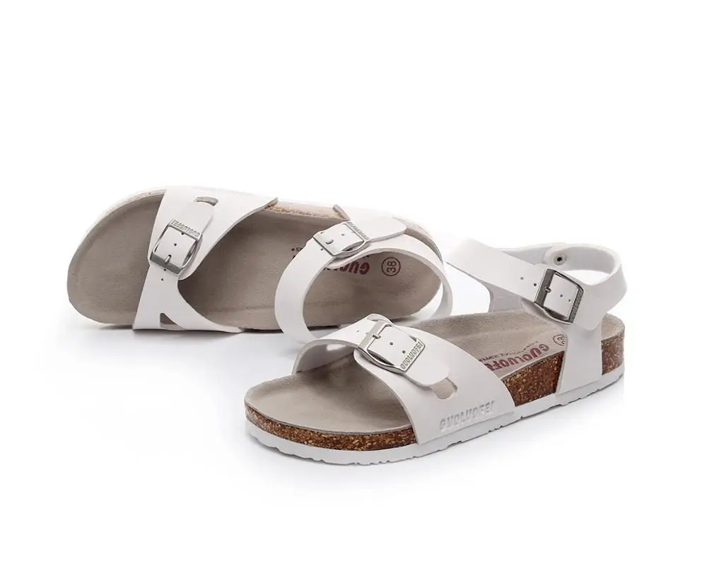 Factory customized summer walking sport shoes women men cork sole sandals