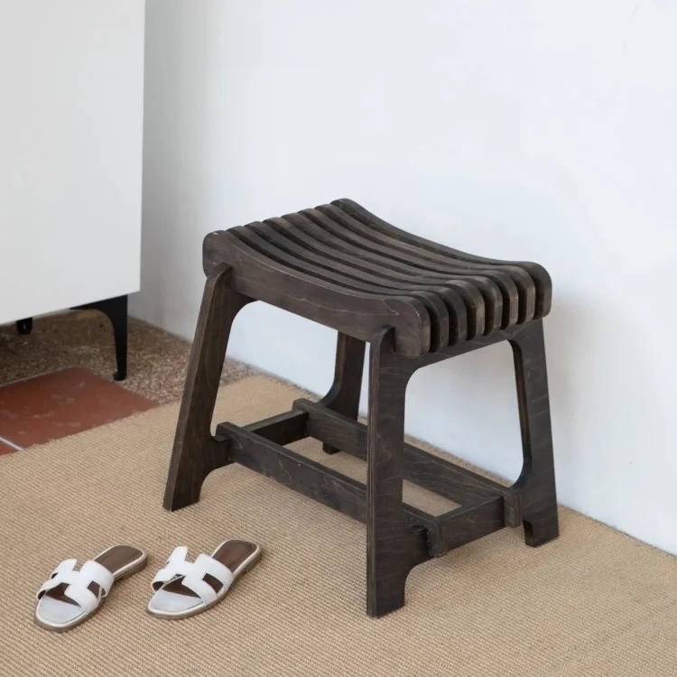 Customization birch plywood stool 45*40*42 cm wood seat