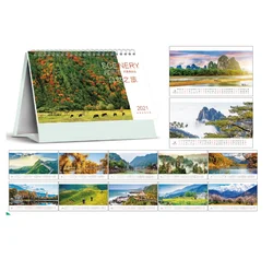 hot selling 2021 stand up desk calendar with advertisement printing