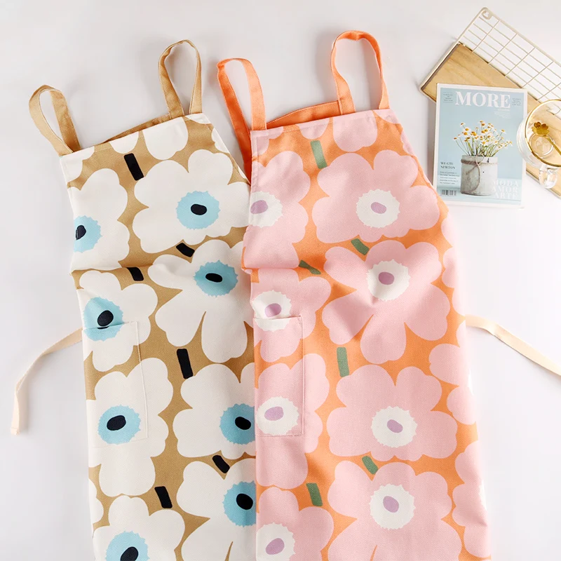 High quality household work apron Custom Logo Chef Cotton/Polyester Waiter Unisex Uniform Cooking Kitchen Bar Aprons