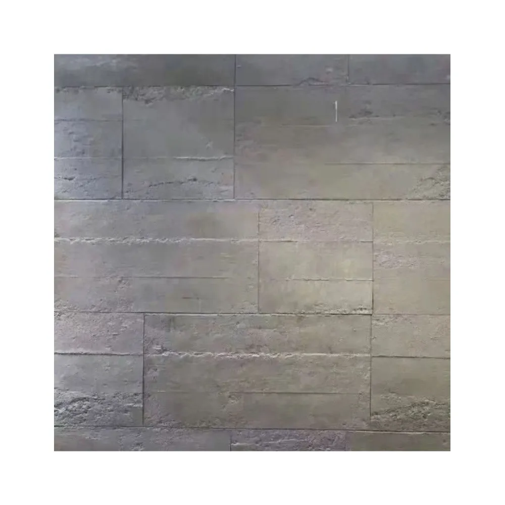 60*120*2CM Waterproof Interior Decorative Wall Cladding Grey PU Stone Cement Wall Panel For Outdoor Decoration