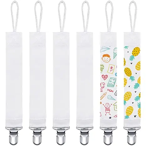 Non Toxic Textile Clip Pacifiers 100% Food Grade Baby Pacifier Sublimation