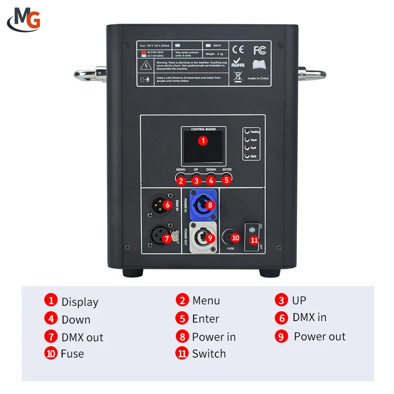 Mglight 750 Вт DMX сценические фейерверки комнатные наружные электрические бенгальские огни с ЖК-дисплеем