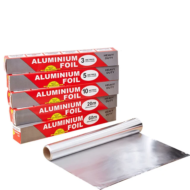 Factory Directly Made Food Grade Recyclable Household Food Packing Kitchen Tin Foil Paper Roll 8011