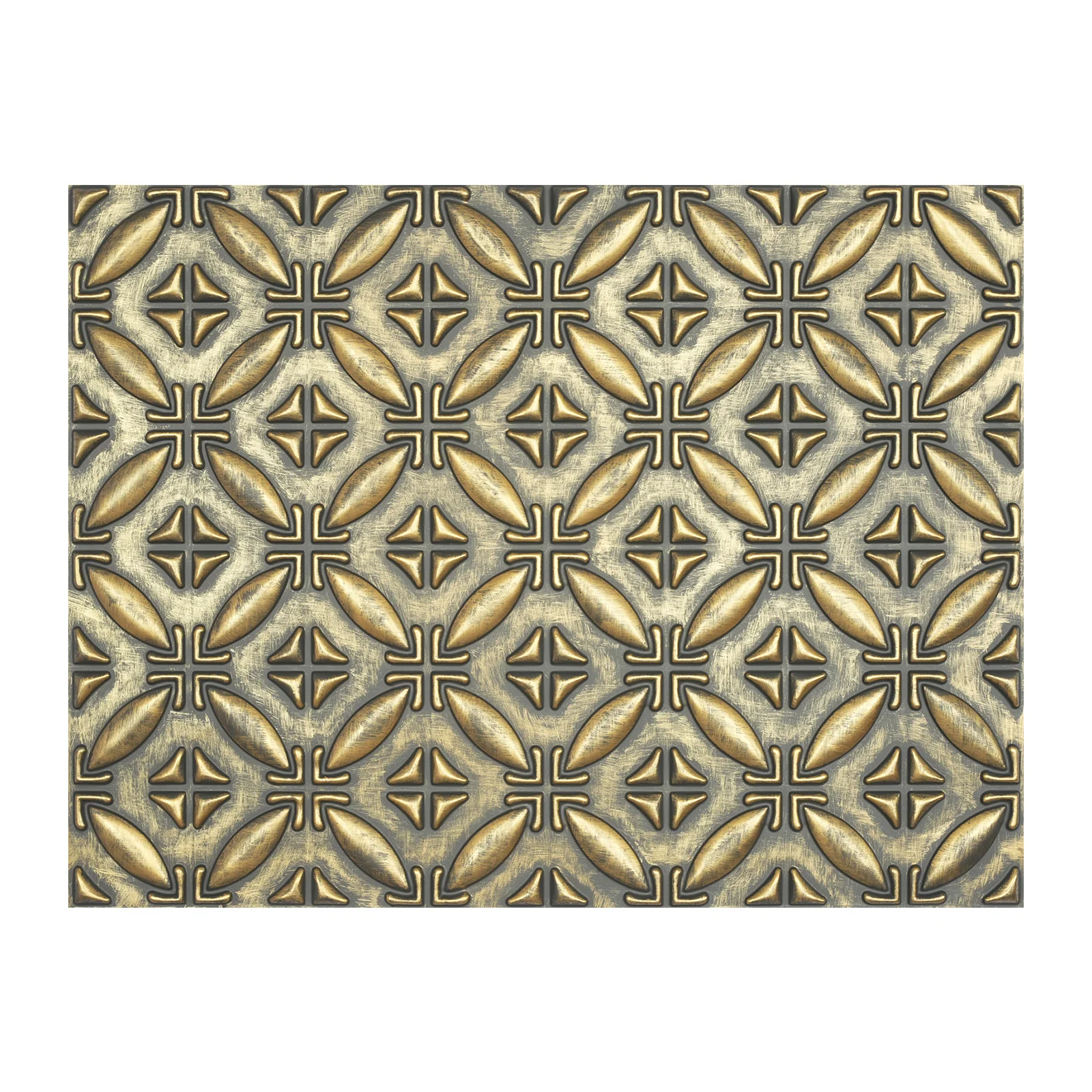 Paint finish dilapidated Wainscoting wall panels Vintage Pattern Tin ceiling Tiles for Cafe Club Saloon HOTEL PLB38 ancient gold