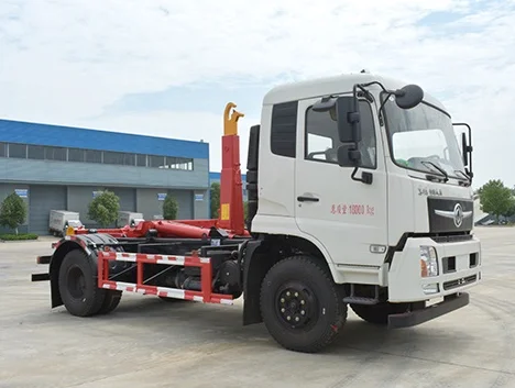 Оптовая продажа 10 м3 Dongfeng 4x2 задний погрузчик мусоровоз Съемный контейнер