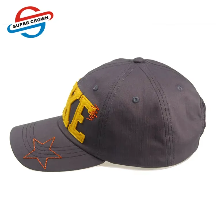China Manufacture 6 Panel custom patch brim baseball cap with 3D embroidery