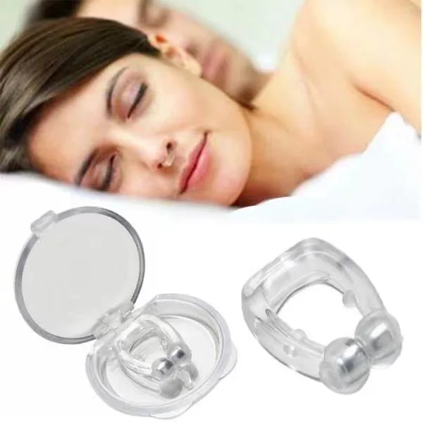 Health Care Silicone Magnetic Nose Clip Sleep Tray Sleeping Aid Apnea Guard Night Device with Case Anti Snore Stop Snoring