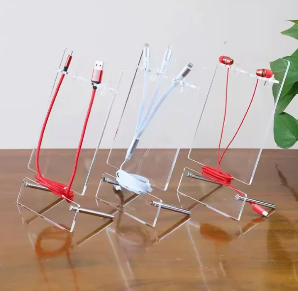 Wholesale Acrylic display stand headset Acrylic Crystal earplug stand customized headphone stand head-wear customization