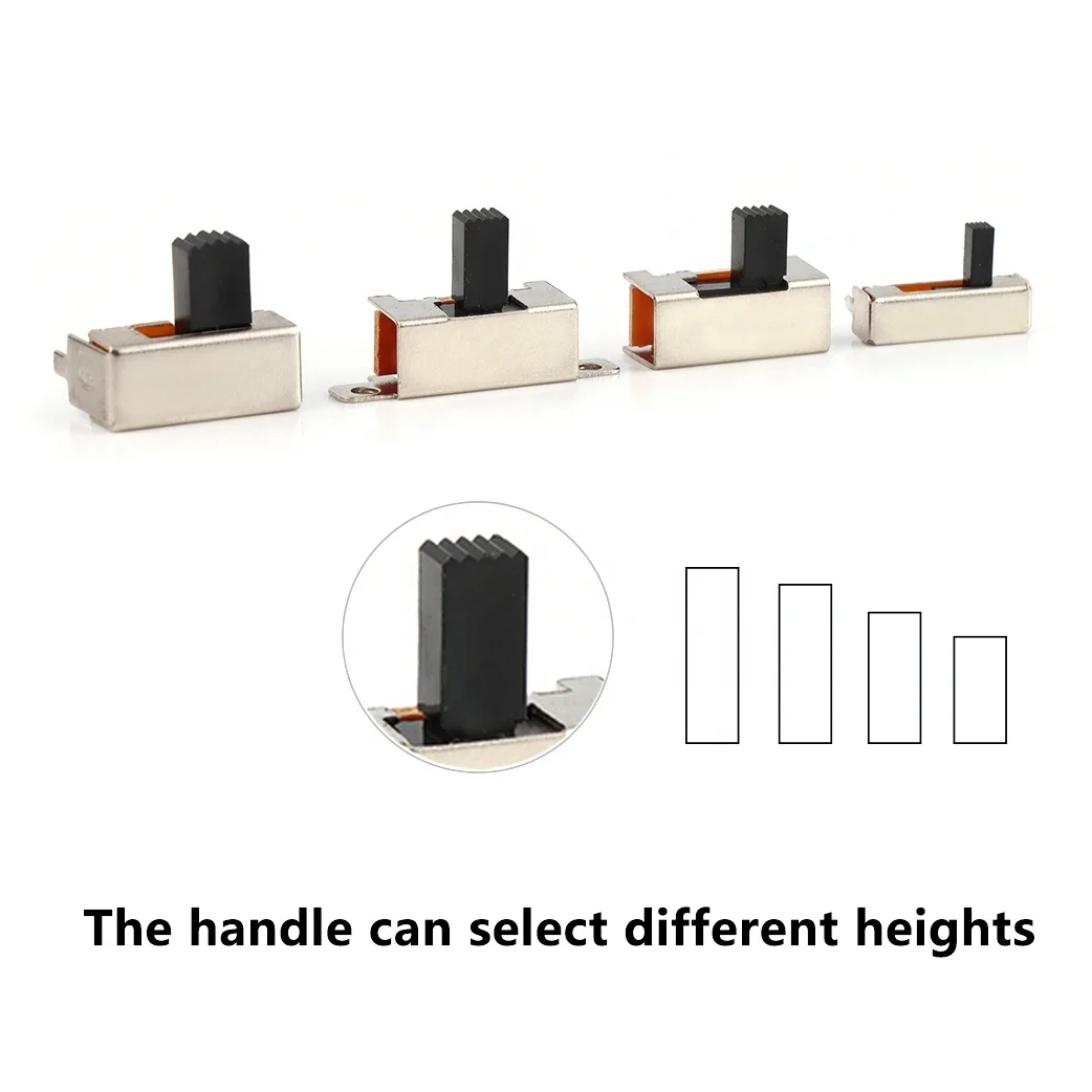 Двухрядный Dpdt переключатель вкл. Выкл. 0.3A 50V 6 контактов SS22F07-G10 dpdt 180 градусов скользящий