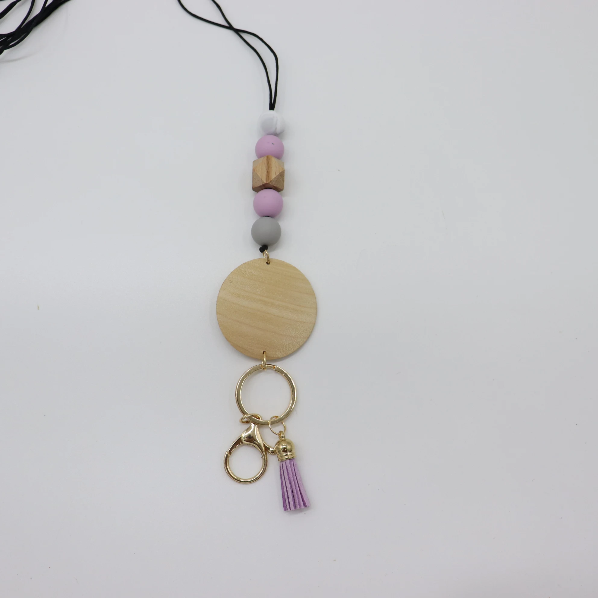 Personalized Silicone Beaded Tassel Lanyard Teacher Gift