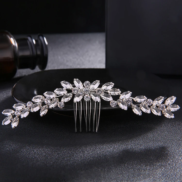 Wholesale Metal Bridal Accessories Hair Combs Wedding Headwear Crystal Hair Combs Bride Headpiece Women Party Hair Accessories
