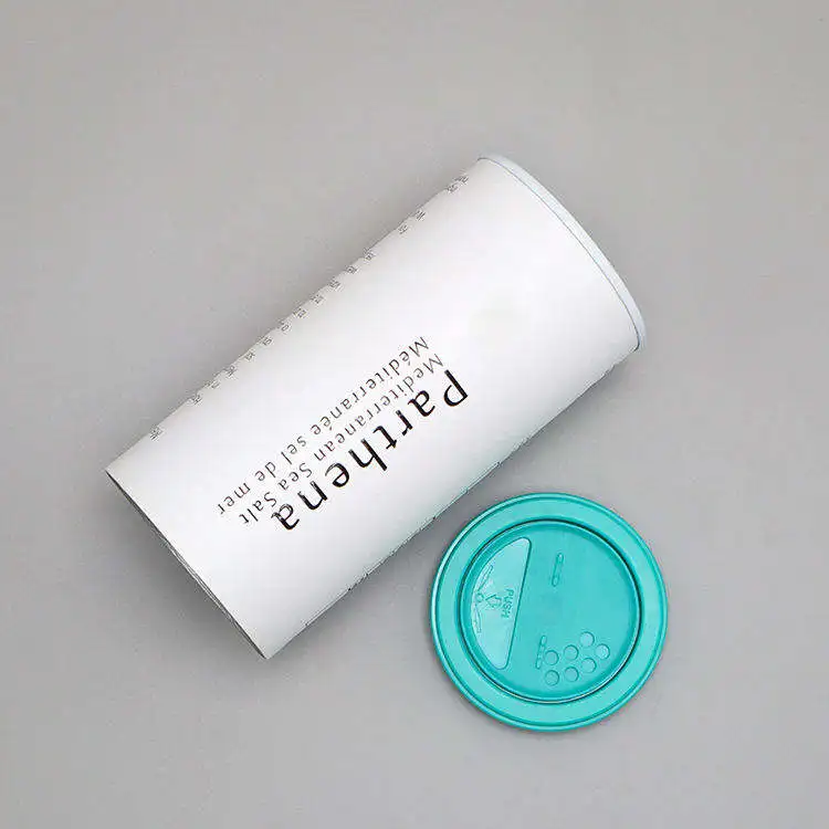 Free Sample Glossy Laminated Round Kitchen Spice Paper Jars Lightweight Tube Packaging with Plastic Shaker Lid Sugar Cookies