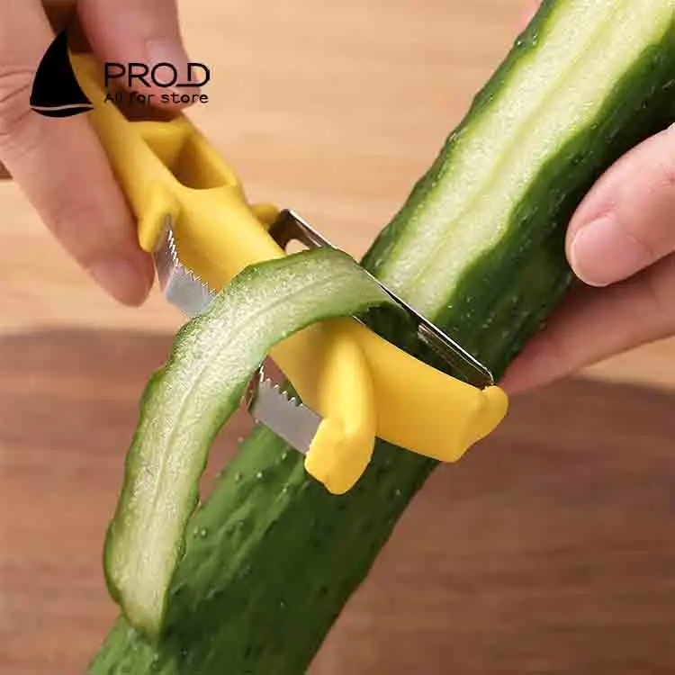 Multifunctional corn threshing potato peeling kitchen double-head fruit and vegetable peeling planer