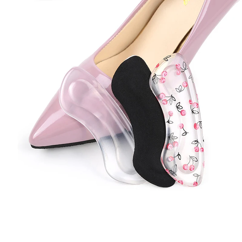 shoes blister protection anti-wear silicone soft gel clear women insoles for shoe back high heels cushion pads liner grips