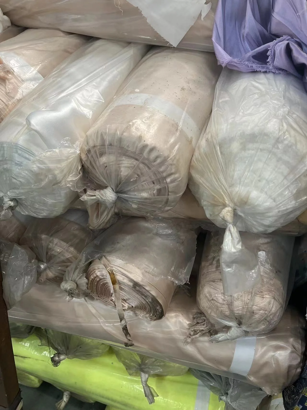 Wholesale Polyester Satin Fabric Stock Lot Fabric