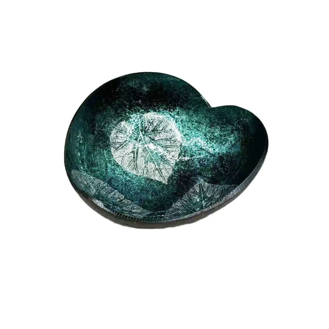 ,Storage Bowl,Candy Container,Nuts Holder Desktop Organizerfor Home Office Living Room(Mixed Colors)Lacquer Coconut Shell Bowl