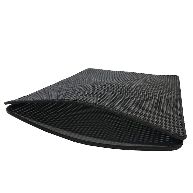 Black Customized Cat Litter Mat EVA Anti Slip double Layer Waterproof  Cat Pet Litter Mat