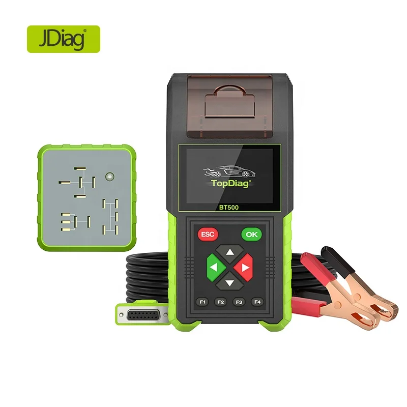 TopDiag BT500 8-30V/2-2000CCA Multi-Function Battery tester Car Battery discharge capacity tester battery impedance tester