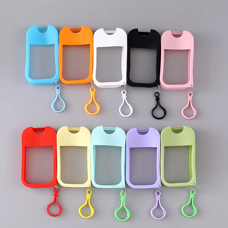 Custom 35ml 45ml 50ml PET Empty Cosmetic Perfume Bottle Plastic Credit Card Perfume Spray Bottle with Key Chain