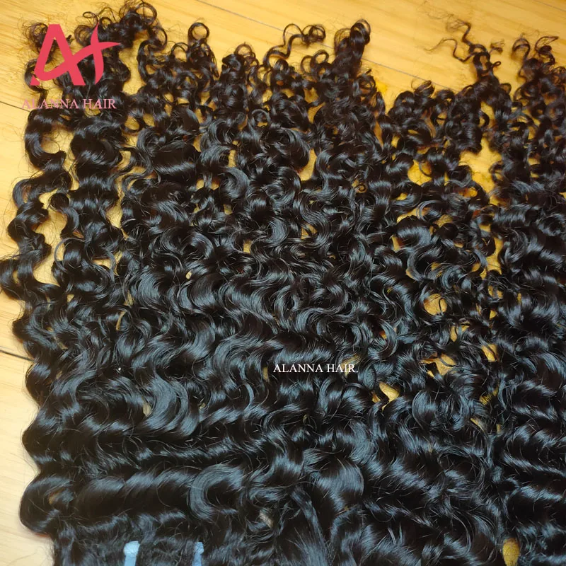
Hot Selling Great Quality Full Cuticle Aligned Raw Hair, 12A Raw Cambodian Deep Curly Human Hair Bundles 10
